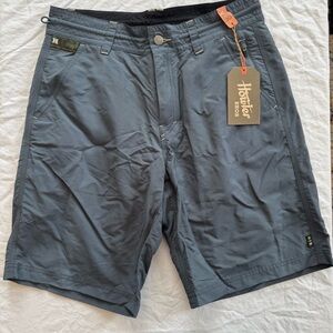 Howler Brothers Slate Blue Performance Flat-Front Shorts